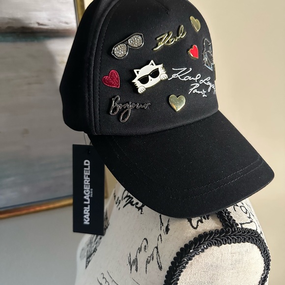 Karl Lagerfeld Black Cap NWT - Picture 3 of 9